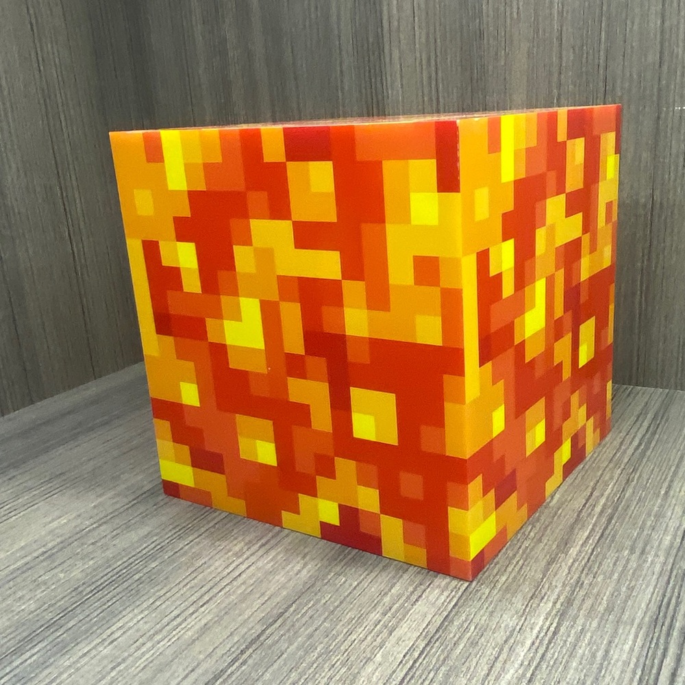 Minecraft Lava Block LED Kids Nightlight Cordless